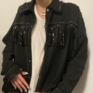 Zara sparkle tassle jacket